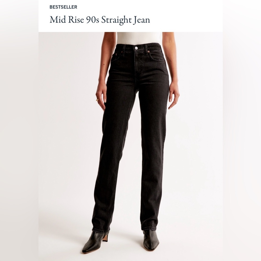 Abercrombie Mid Rise 90’s Straight Jean